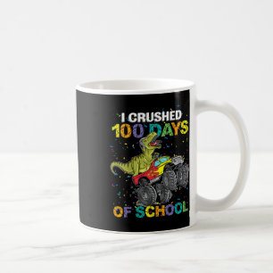 Ich zerbrach 100 Tage Schulmonster Truck Dinosau Kaffeetasse