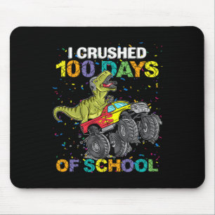 Ich zerbrach 100 Tage Schulmonster Truck Dinosau Mousepad