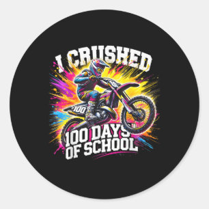 Ich zerbrach 100 Tage Schulrad für Jungen 10 Runder Aufkleber