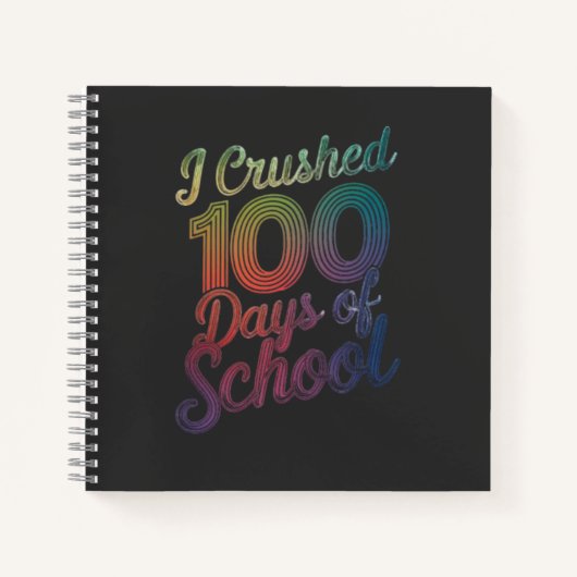 Ich zerbrach 100 Tage Schulregenbogendesign Notizblock (Vorderseite)