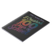 Ich zerbrach 100 Tage Schulregenbogendesign Notizblock (Linke Seite)