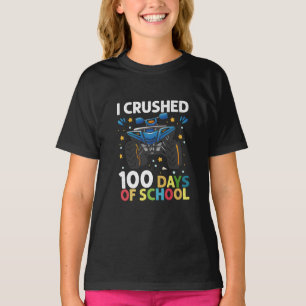 Ich zermalmte 100 Tage Monstertruck-Jungs der Schu T-Shirt