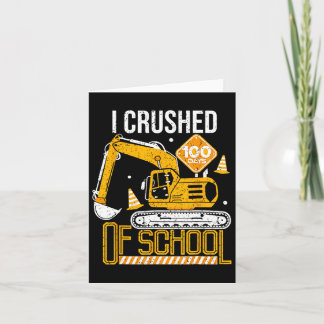 Ich zerschlug 100 Tage Schuljunge Kinderbau Karte