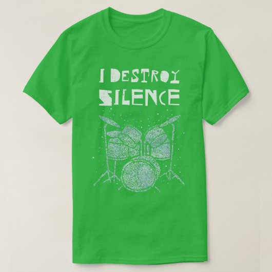 Ich zerstöre das Set des Trommlers T-Shirt (Design vorne)