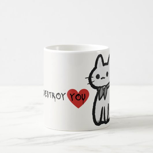 Ich zerstöre deine KatzenTasse Kaffeetasse (Mittel)