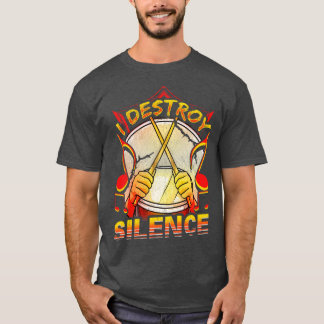 Ich zerstöre den Stille, den zerstörenden Musiker T-Shirt