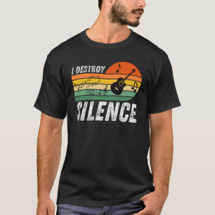 Ich zerstöre den stillen akustischen Gitarristen T-Shirt
