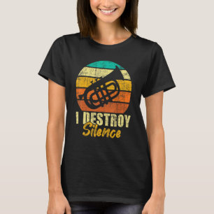 Ich zerstöre den Vintagen Baritone-Player des Sile T-Shirt