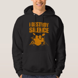 Ich zerstöre die Stille  Schlagzeug Hoodie