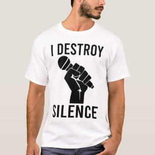 Ich zerstöre lustige Stille-Musik T-Shirt