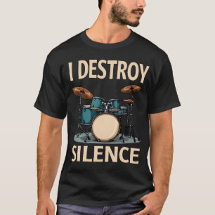 Ich zerstöre lustigen Schlagzeuger-Trommeln-Perkus T-Shirt