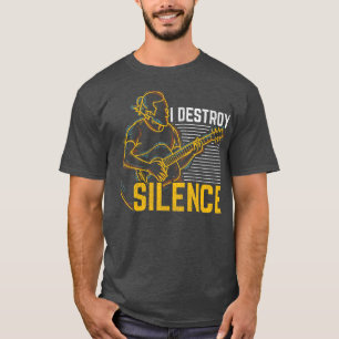 Ich zerstöre Musikliebhaber-Gitarre aus Stille T-Shirt