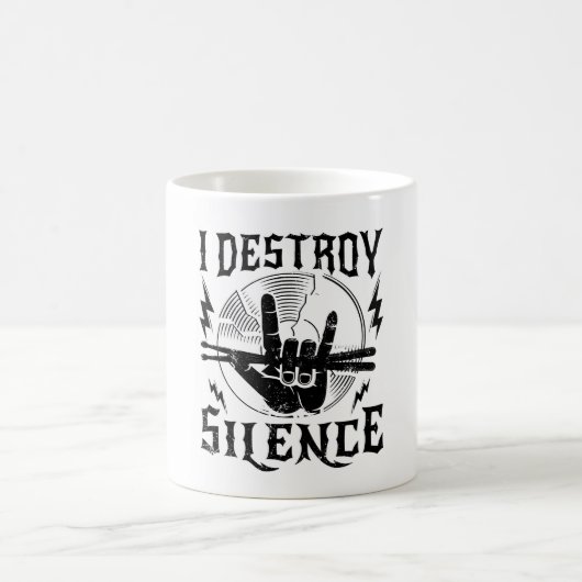 Ich zerstöre Schweigen Musik-Kaffeetasse Kaffeetasse (Mittel)