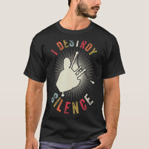 Ich zerstöre Schweigen Musiker Instrument Vintage T-Shirt
