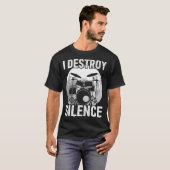 Ich zerstöre Schweigen Schlagzeuger T-Shirt (Vorne ganz)