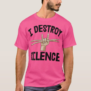 Ich zerstöre Silence Shirt Music Band T-Shirt Funn