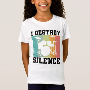 Ich zerstöre Stille Bedrängter Vintage-Schlagzeuge T-Shirt