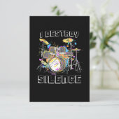 Ich zerstöre Stille Dankeskarte (Stehend Vorderseite)