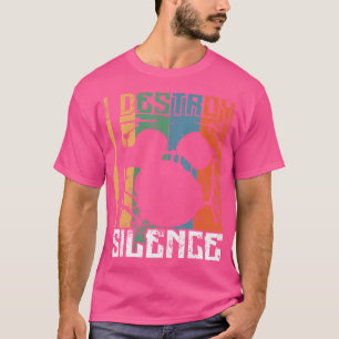 Ich zerstöre Stille Drummer Gift Band Drum Player T-Shirt