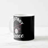 Ich zerstöre Stille Drummer Kaffeetasse (Vorderseite Links)