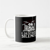Ich zerstöre Stille Drummer Musician Drumsticks Kaffeetasse (Links)