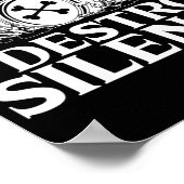 Ich zerstöre Stille Drummer Musician Drumsticks Poster (Ecke)