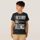 Ich zerstöre Stille elektrische Gitarren Gitarrist T-Shirt (Vorne ganz)