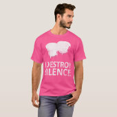 Ich zerstöre Stille - Funny Bongo Drum Players T-Shirt (Vorne ganz)