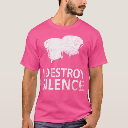 Ich zerstöre Stille - Funny Bongo Drum Players T-Shirt (Vorderseite)