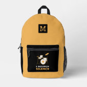 Ich zerstöre Stille Funny Drummer Bedruckter Rucksack (Vorderseite)