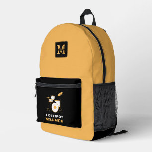 Ich zerstöre Stille Funny Drummer Bedruckter Rucksack