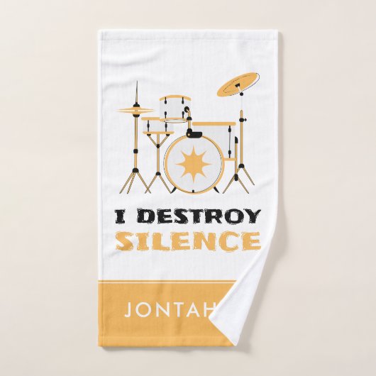 Ich zerstöre Stille Funny Drummer Handtuch (Handtuch)