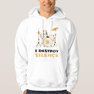 Ich zerstöre Stille Funny Drummer Hoodie