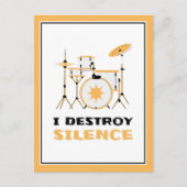 Ich zerstöre Stille Funny Drummer Postkarte (Vorderseite)