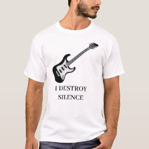 Ich zerstöre Stille Gitarre Männer Frauen Guita T-Shirt