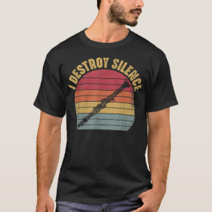 Ich zerstöre Stille Klarinette Player Musiker Funn T-Shirt