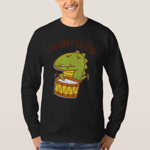 Ich zerstöre Stille Rockstar Alligator, der Tromme T-Shirt