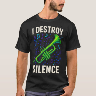Ich zerstöre Stille - Saxophonist Musik T-Shirt