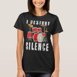 Ich zerstöre Stille Sticks Shirt Drummer