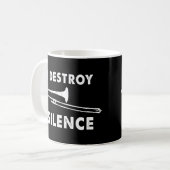 Ich zerstöre Stille - Trombonist-Trombone-Player Kaffeetasse (Vorderseite Links)