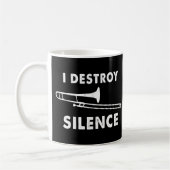 Ich zerstöre Stille - Trombonist-Trombone-Player Kaffeetasse (Links)