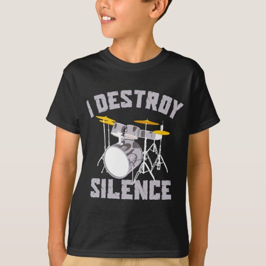 Ich zerstöre Stille Trommeln High Decibel Drummer  T-Shirt (Vorderseite)