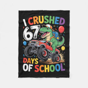 Ich zerstörte 67 Tage Schule T-Rex Monstertruck Di Fleecedecke