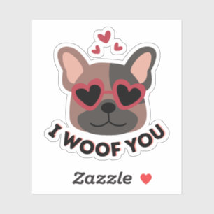 Ich ziehe dich an, Hundepun, ich Liebe dich, Hunde Aufkleber
