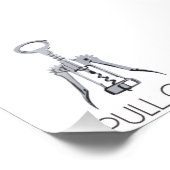 Ich ziehe die Korkenschraube heraus Fotodruck (Ecke)