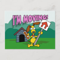 Ich ziehe die Postkarte um