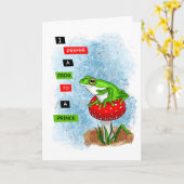 Ich ziehe einem Prinzen einen Frosch vor | Froschw Karte (Gelbe Blume)