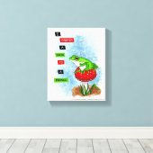 Ich ziehe einem Prinzen einen Frosch vor | Froschw Leinwanddruck (Insitu (Holzboden))