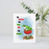 Ich ziehe einem Prinzen einen Frosch vor | Froschw Postkarte (Stehend Vorderseite)