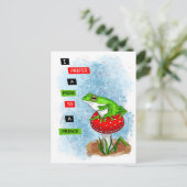 Ich ziehe einem Prinzen einen Frosch vor | Froschw Postkarte (Stehend Vorderseite)